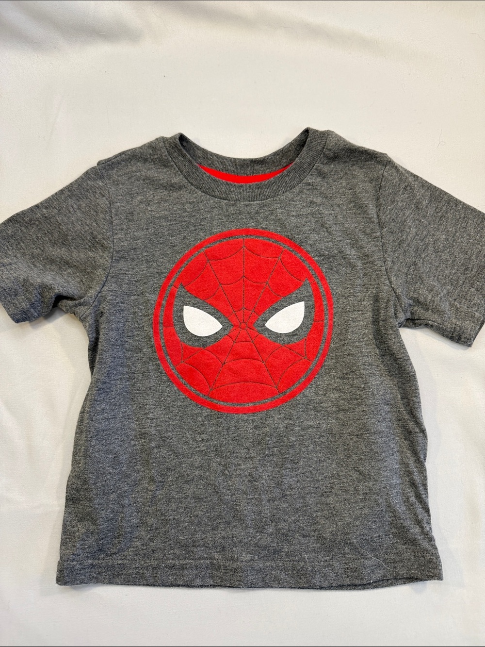 Spiderman Gray & Red Graphic Tee